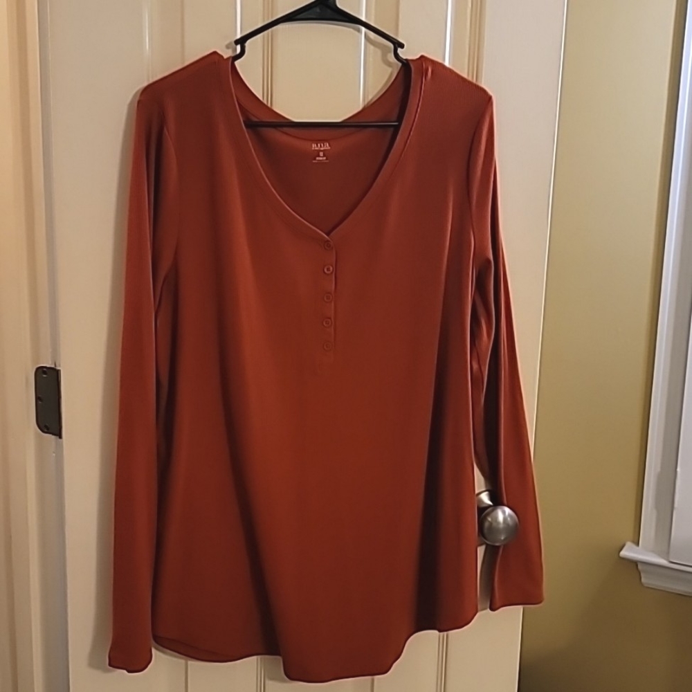 Orange Henley